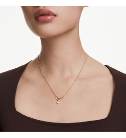 Collier Swarovski Constella Pendentif Maillons Doré Or Rose
