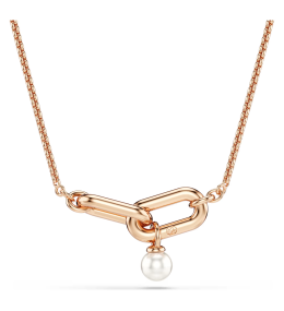 Collier Swarovski Constella Pendentif Maillons Doré Or Rose