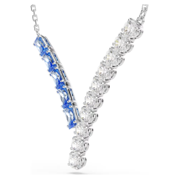Collier Swarovski Matrix Pendentif V Cristaux Bleus et Blancs
