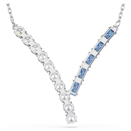Collier Swarovski Matrix Pendentif V Cristaux Bleus et Blancs