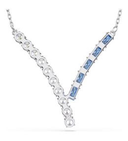 Collier Swarovski Matrix Pendentif V Cristaux Bleus et Blancs