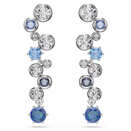 Boucles d'oreilles Swarovski Constella, Tailles variées, Bleues, Métal rhodié, 5732775