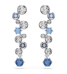 Boucles d'oreilles Swarovski Constella, Tailles variées, Bleues, Métal rhodié, 5732775