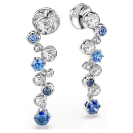 Boucles d'oreilles Swarovski Constella Pendantes Cristaux Bleus