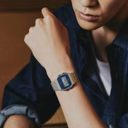 Montre CASIO Vintage Seigaiha A159WEVJ-2ER Bleu Indigo