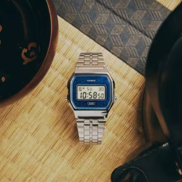 Montre CASIO Vintage Seigaiha A159WEVJ-2ER Bleu Indigo