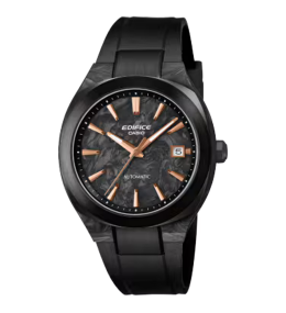 Montre CASIO EDIFICE Automatique 3 aiguilles, date acier et carbone, EFK-200XPB-1AER