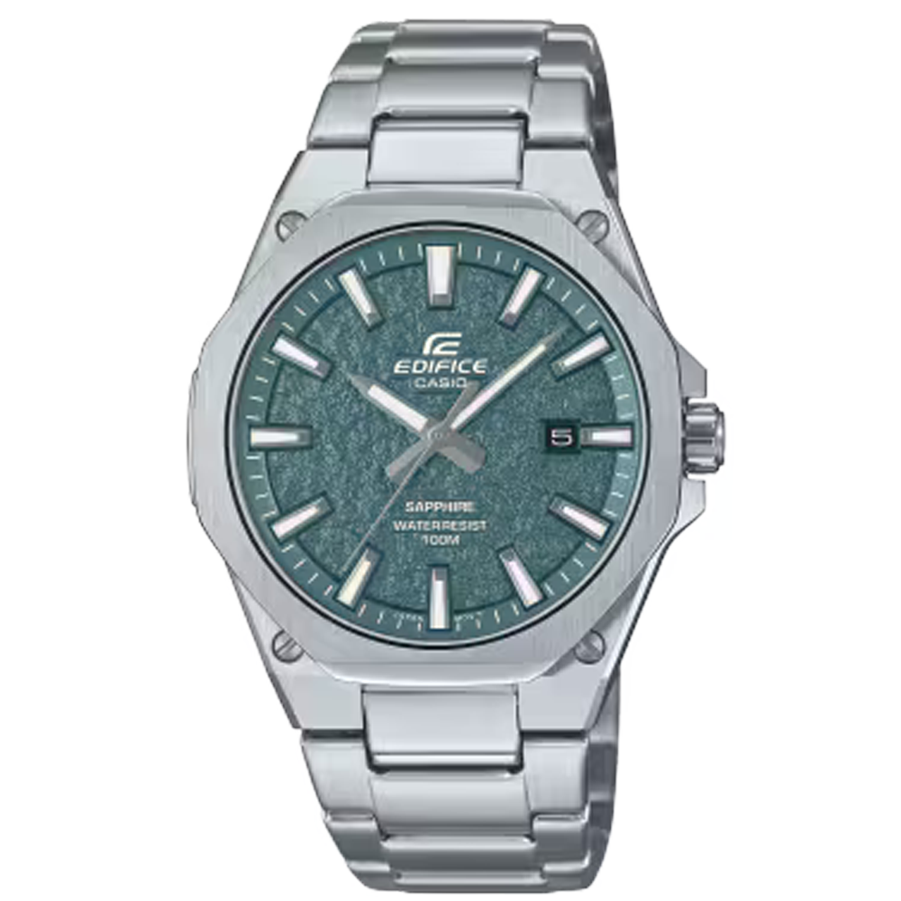 Montre CASIO EDIFICE, 3 aiguilles et date, acier EFR-S108DE-3AVUEF
