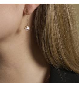 Les Boucles d'oreilles Jourdan Bijoux Lyse, perle de culture et argent 925/1000, AJF170261E