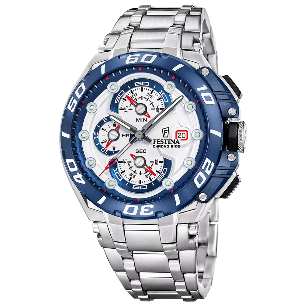 Montre homme FESTINA, Chrono bike 2026 acier, 20754/1