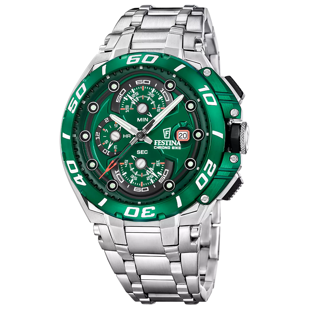 Montre homme FESTINA, Chrono bike 2026 acier, 20754/5