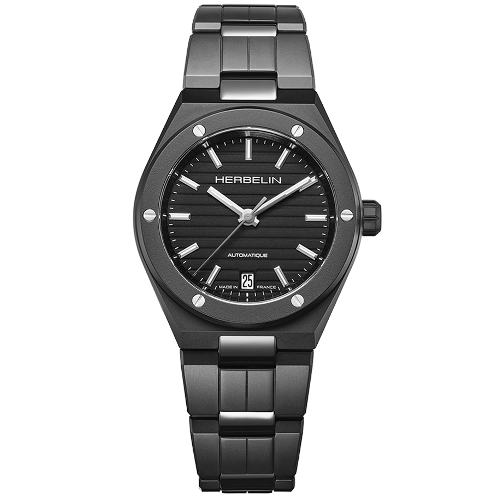 Montre homme Herbelin Cap Camarat edition limitée à 300 exemplaires Automatique,  en céramique noire 1545BCRN14M