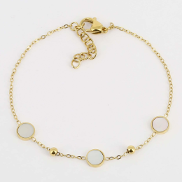 Bracelet Kalina en acier PVD jaune, nacre ZAG bijoux, SBS16683-01SEL