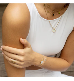 Bracelet Kalina Acier Doré et Nacre ZAG Bijoux - SBS16683-01SEL