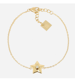 Bracelet Vénus ZAG bijoux en acier PVD jaune, oxyde de zirconium, SBS20370-01WHT