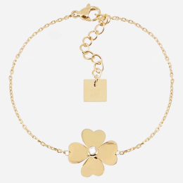 Bracelet Giorgio ZAG bijoux en acier PVD jaune, oxydes de zirconium, SBS25391-01WHT