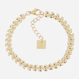 Bracelet Leaf ZAG bijoux en acier PVD jaune, SBS25710-01UNI