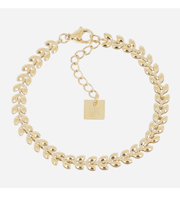 Bracelet Leaf ZAG bijoux en acier PVD jaune, SBS25710-01UNI