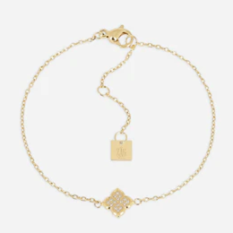 Bracelet Norris ZAG bijoux en acier PVD jaune, oxydes de zirconium, SBS26508-01WHT