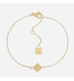 Bracelet Norris ZAG bijoux en acier PVD jaune, oxydes de zirconium, SBS26508-01WHT