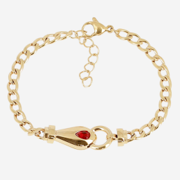 Bracelet Simple ZAG bijoux en acier PVD jaune, oxydes de zirconium, SBS26660-01MIX
