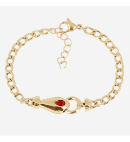 Bracelet Simple ZAG bijoux en acier PVD jaune, oxydes de zirconium, SBS26660-01MIX