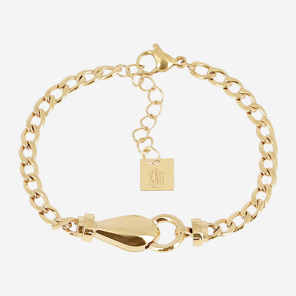 Bracelet Fuza ZAG bijoux en acier PVD jaune, SBS26665-01UNI