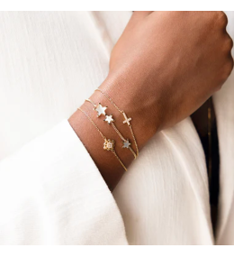 Bracelet Alvida Croix Zirconiums Acier Doré ZAG Bijoux - SBS26776-01WHT