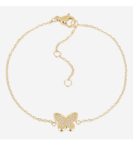 Bracelet Logan ZAG bijoux en acier PVD jaune, oxydes de zirconium, SBS26971-01WHT