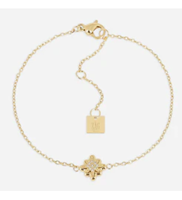 Bracelet Acilia ZAG bijoux en acier PVD jaune, oxydes de zirconium, SBS26992-01WHT