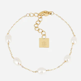 Bracelet Vieste ZAG bijoux en acier PVD jaune, perles de culture, SBS27655-01SEL