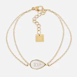 Bracelet Boson ZAG bijoux en acier PVD jaune, nacre, SBS27657-01SEL