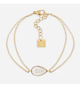 Bracelet Boson ZAG bijoux en acier PVD jaune, nacre, SBS27657-01SEL