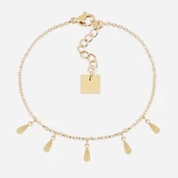 Bracelet Aradeo ZAG bijoux en acier PVD jaune, SBS27661-01UNI