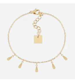 Bracelet Aradeo ZAG bijoux en acier PVD jaune, SBS27661-01UNI