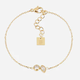 Bracelet Galatina ZAG bijoux en acier PVD jaune, oxydes de zirconium, SBS27697-01WHT