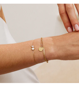 Bracelet Ruffano Nacre et Zirconium Acier Doré ZAG Bijoux - SBS27702-01SEL