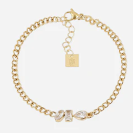 Bracelet Ugento ZAG bijoux en acier PVD jaune, oxydes de zirconium, SBS27706-01WHT