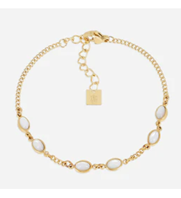 Bracelet Alcamo ZAG bijoux en acier PVD jaune, nacre, SBS27714-01SEL