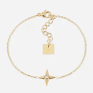 Bracelet Leonardo ZAG bijoux en acier PVD jaune, oxyde de zirconium, SBS27743-01WHT