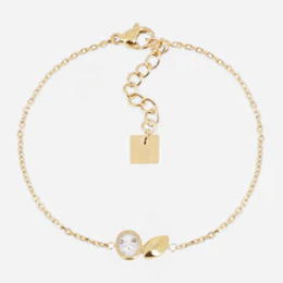 Bracelet Alia ZAG bijoux en acier PVD jaune, oxyde de zirconium, SBS27744-01WHT