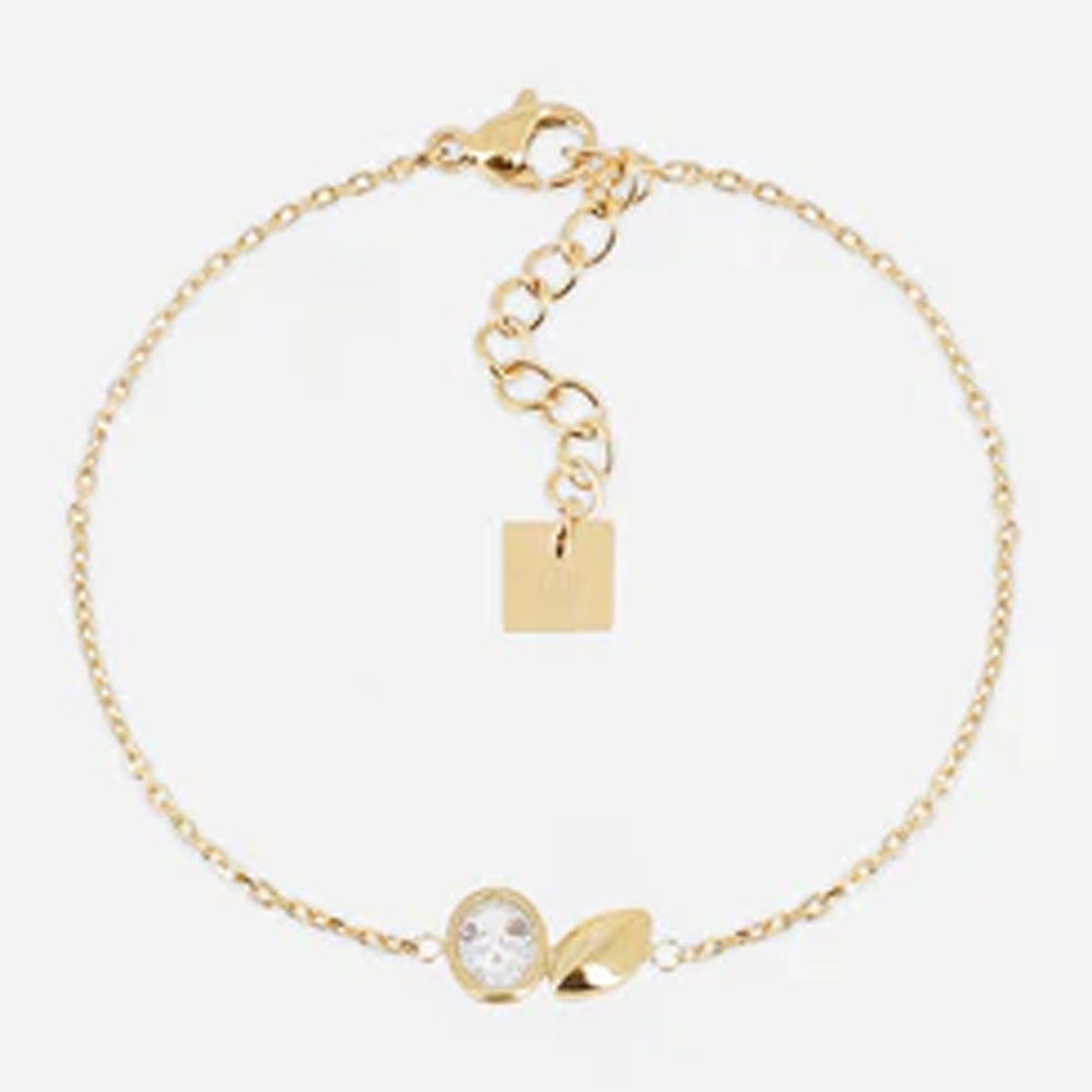 Bracelet Alia ZAG bijoux en acier PVD jaune, oxyde de zirconium, SBS27744-01WHT