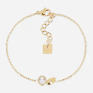 Bracelet Alia ZAG bijoux en acier PVD jaune, oxyde de zirconium, SBS27744-01WHT