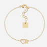 Bracelet Sassari ZAG bijoux en acier PVD jaune, nacre et oxyde de zirconium, SBS27757-01SEL