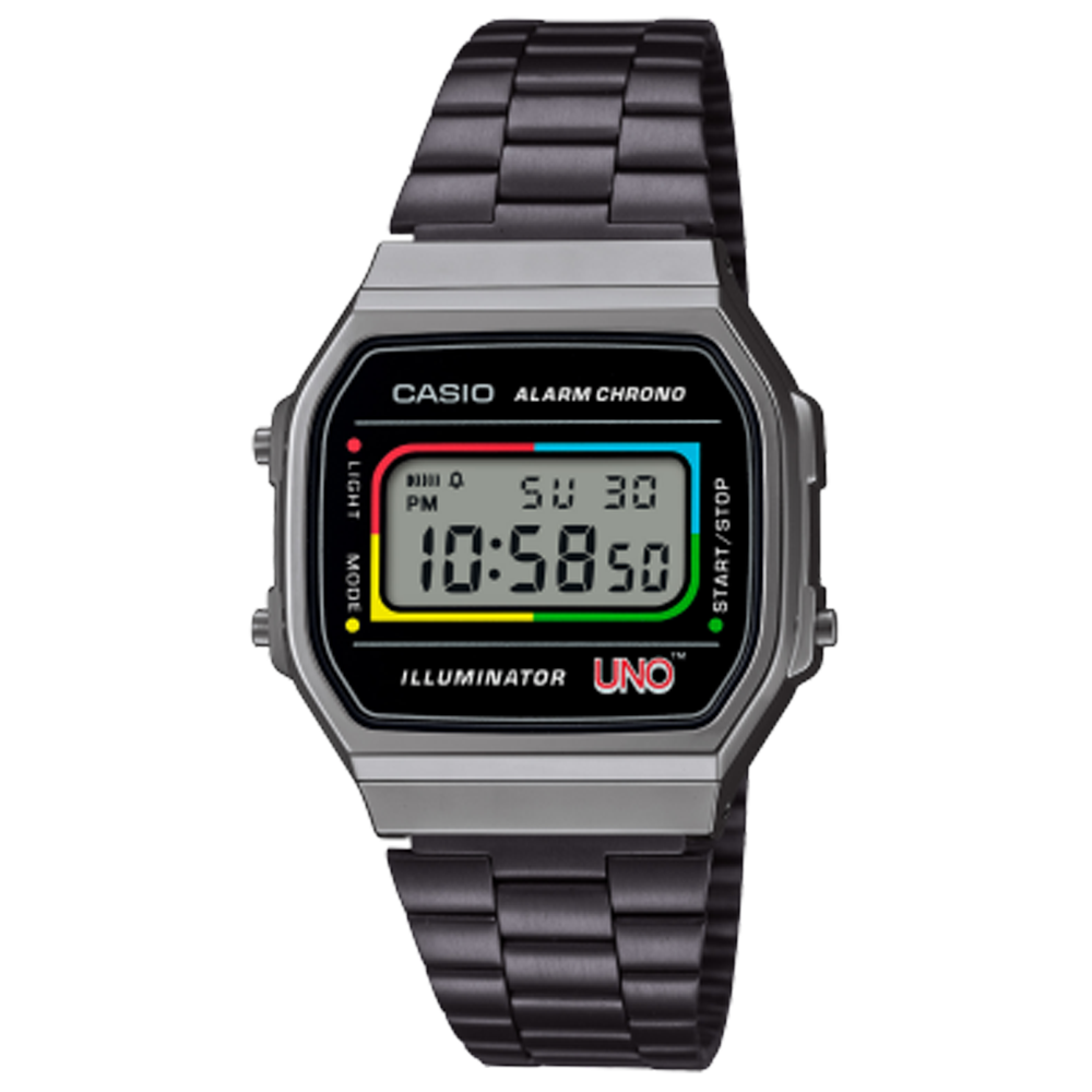 Montre CASIO, Iconic (Modèle créé en collaboration avec UNO™) A168WEUC-1AER