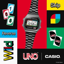 Montre Casio Vintage x UNO A168WEUC-1AER - Édition Limitée