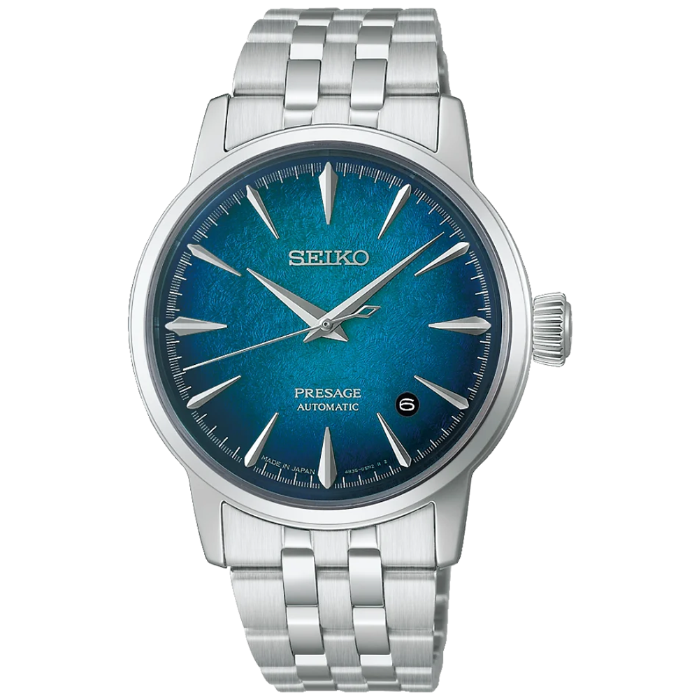 Montre Homme SEIKO PRESAGE (Cocktail time) Automatique 3 aiguilles et date en acier HCB001J1