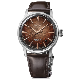 Montre Seiko Presage Cocktail Time Whiskey Mist HCB003J1 - Automatique Cuir