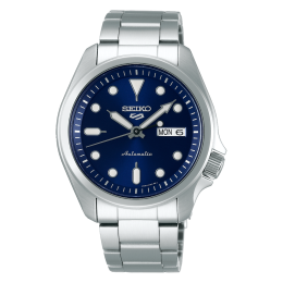Montre Homme SEIKO 5 - Automatique 3 aiguilles, jour et date acier SRPE53K1