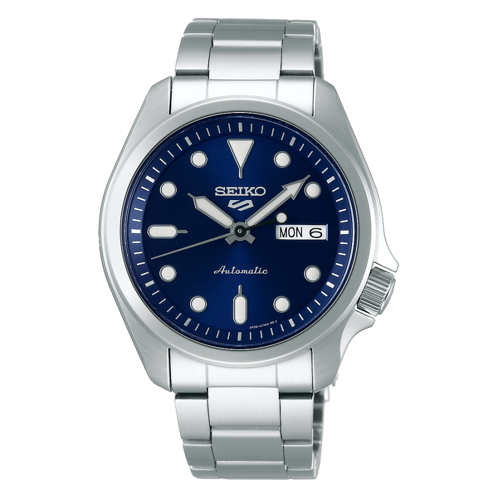 Montre Homme SEIKO 5 - Automatique 3 aiguilles, jour et date acier SRPE53K1